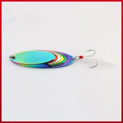 Premium Metal Spoon Fishing Lure - Versatile Jigging Spinner & Artificial Hard Bait - 10g (D)