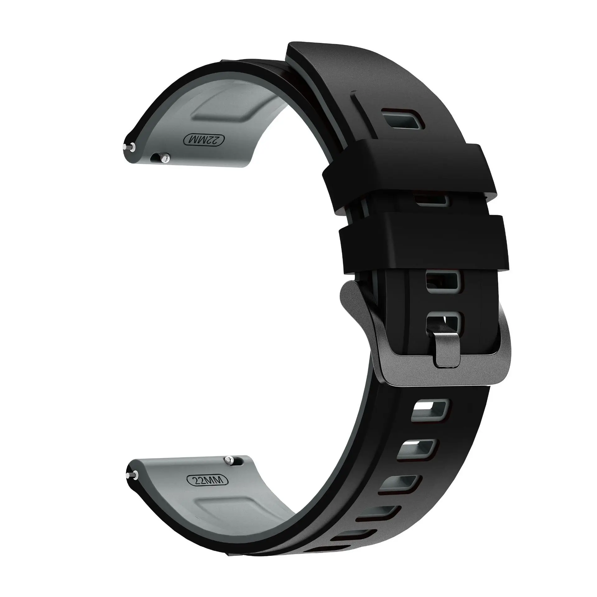 Durable 22mm Sport Silicone Watch Strap - Soft and Comfortable Fitness Band