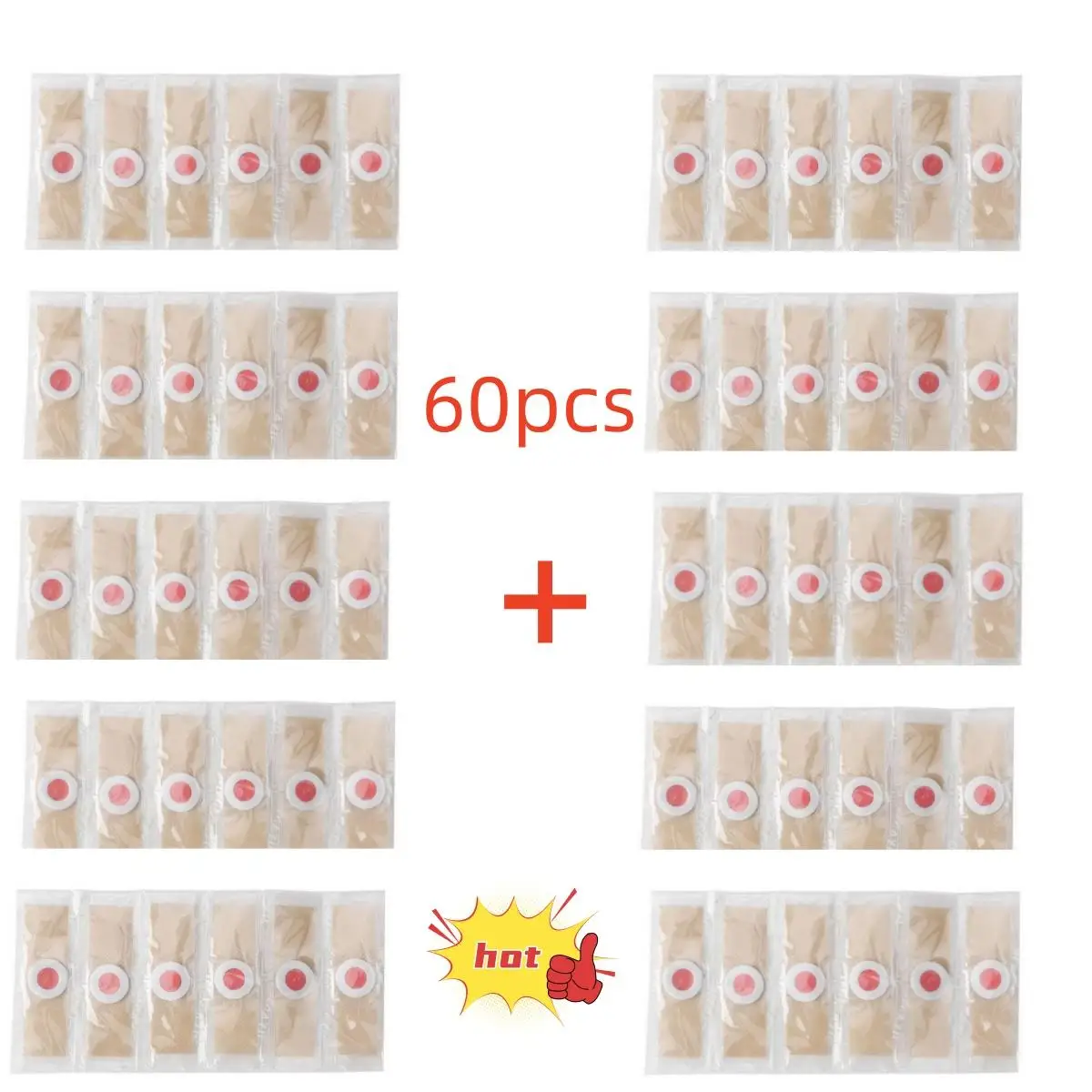 60PCS Toe And Foot Protectors Pads Corns Callus Feet Sore Shoes Sticker Self Adhesive Cushions Soft Heel Pad Foam Foot Paste
