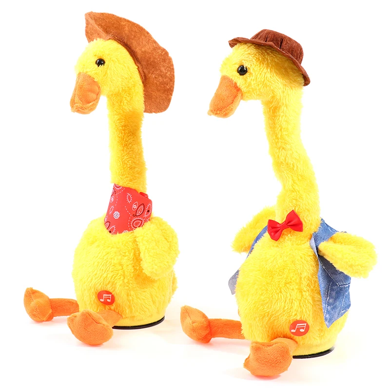 Juguetes de peluche electrónicos de pato bailarín
