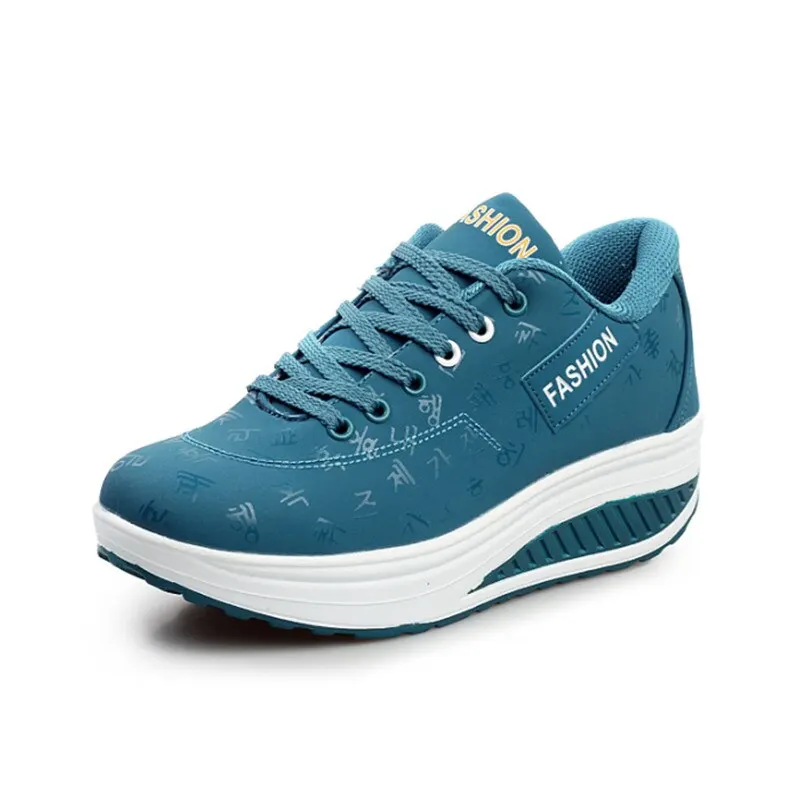 Women Walking Shoes Sneakers Platform Thick Bottom Wedges