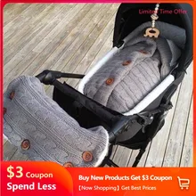 Manta de punto para bebé recién nacido, saco de dormir con forro polar grueso, cálido, con guantes, envoltura para cochecito