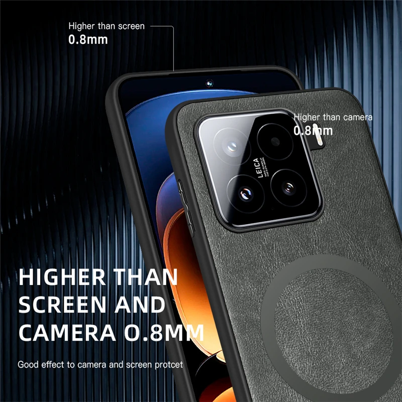 Premium Magnetic Leather Phone Case with Magsafe Compatibility