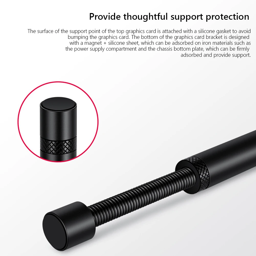 Graphics Card GPU Holder 50/80/120mm Telescopic Rotary Screw Support Vertical GPU Bracket Aluminum Alloy GPU Video Card Holder