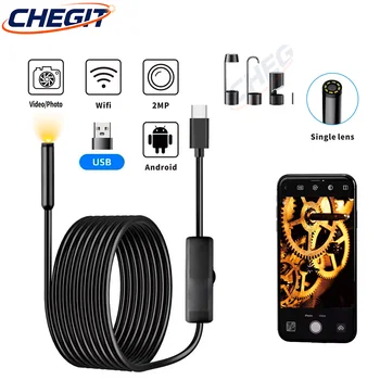New USB Endoscope for OTG Android Phone 8mm Borescope Inspection Snake Camera IP67 Waterproof with 6 LED Lights For Type C 1
