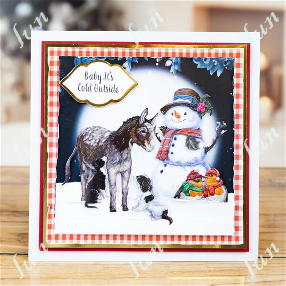 2つの赤いロビンの季節のツイートリングダイ、カッティングダイ