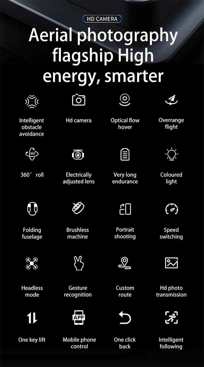 Description Picture 3 of itemIconic Brand A11 Max Drone 8K Dual Camera Aerial Photography Aircraft Omnidirectional Obstacle Avoidance Brushless Motor 15000M