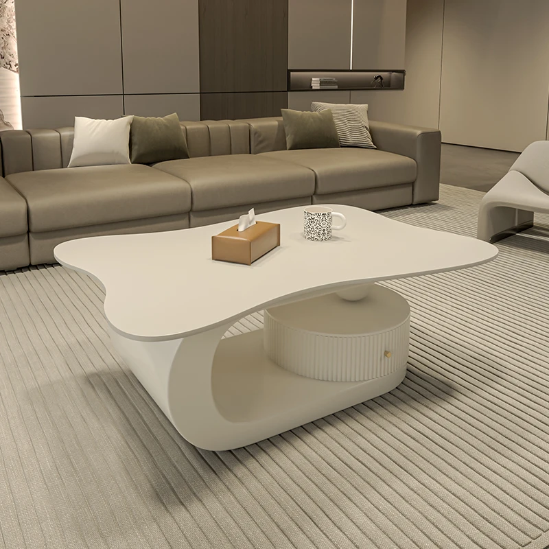 Designer Creative Irregular Sintered Stone Coffee Table Small Apartment Living Room Home Modern Minimalist Luxury Style Table