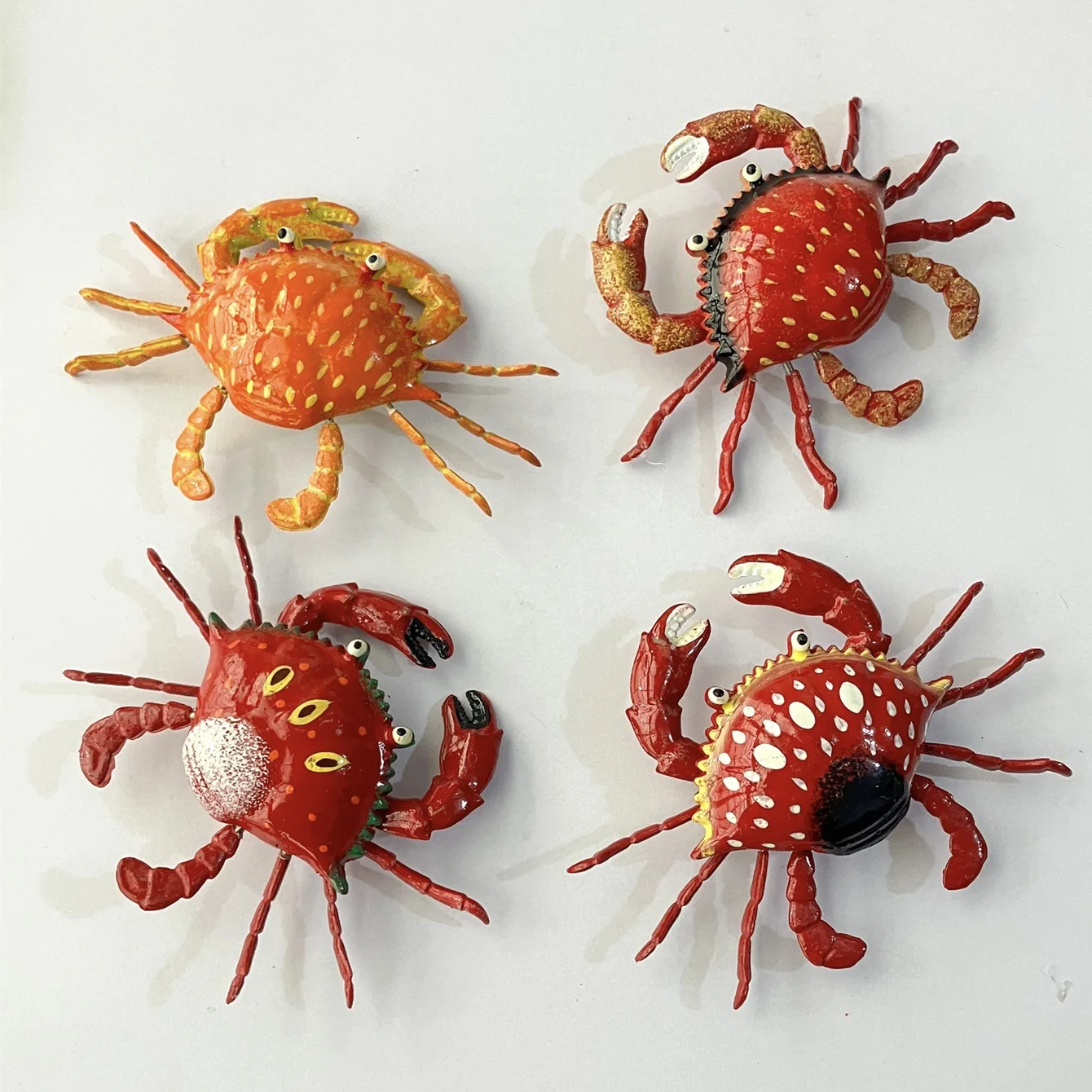 Cute Simulation Crab Refrigerator Sticker Plastic 3D Limb Movable Painted Fridge Magnet Ocean Animals Shape Kitchen Home Decor