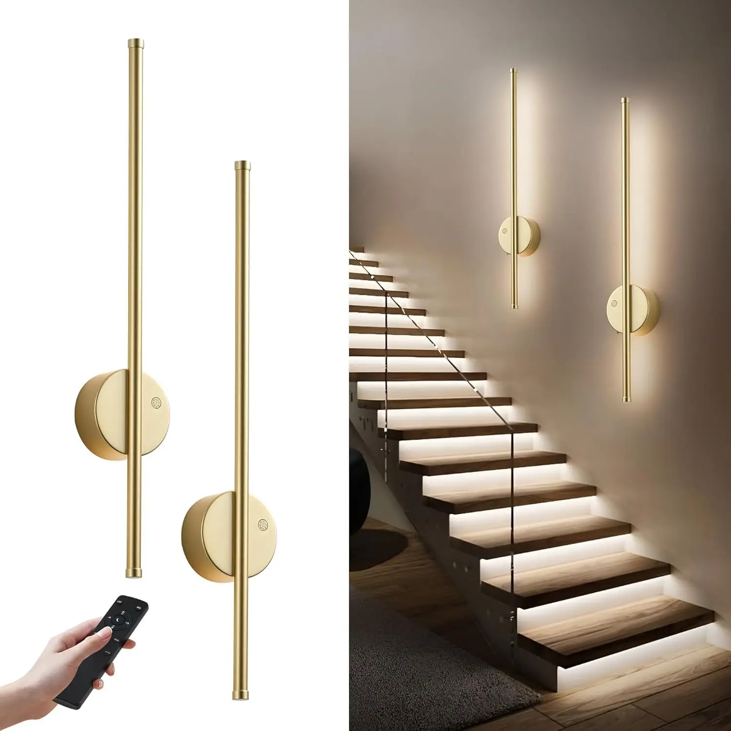 Human Body Detection Rechargeable LED Wall Lamp 60CM Removable For Bedroom Bedside Living Room Décor Fixtures Magnetism Chassis