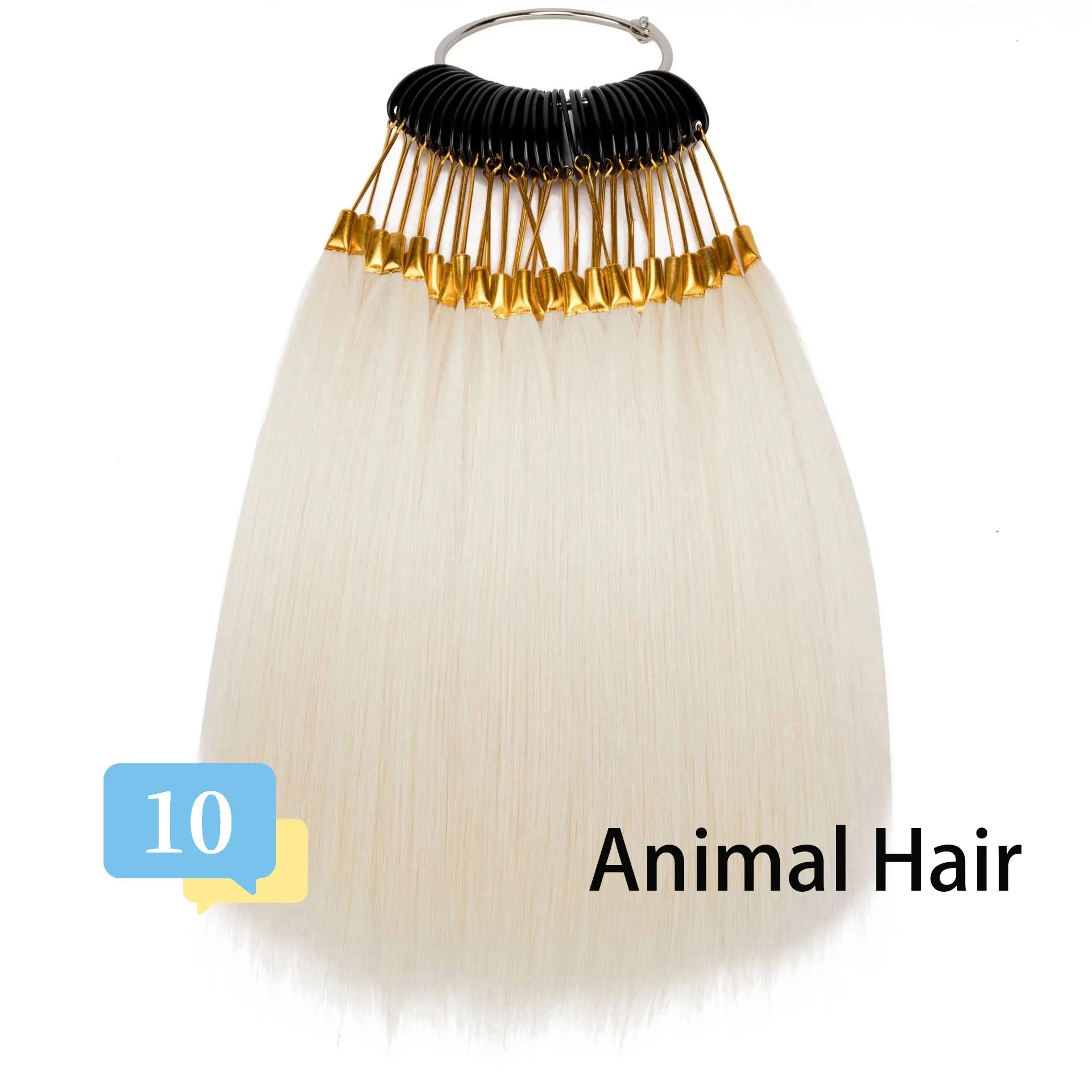 30 stand Human hair chart samples with numbers Test strands of hair for extensions salon natural color levels chart