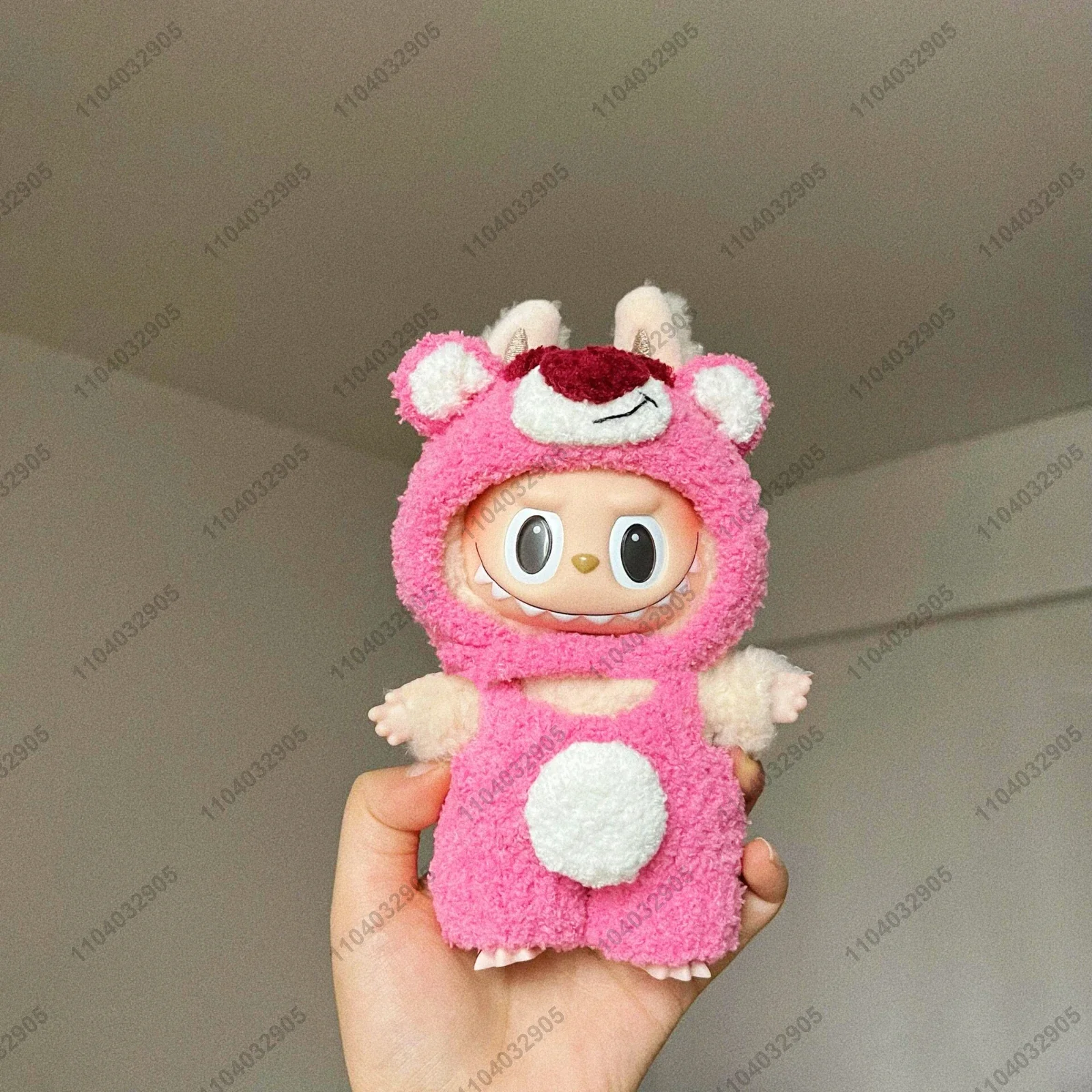 Plush Vinyl Doll Labubu The Monsters Pink Costume