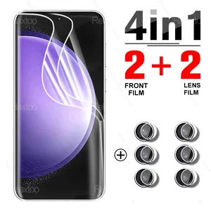 4To1 Hydrogel Soft Film For Samsung Galaxy S23 FE Camera Lens Glass Samung S23FE S 23 F E SamsungS23FE 5G 6.4'' Screen Protector