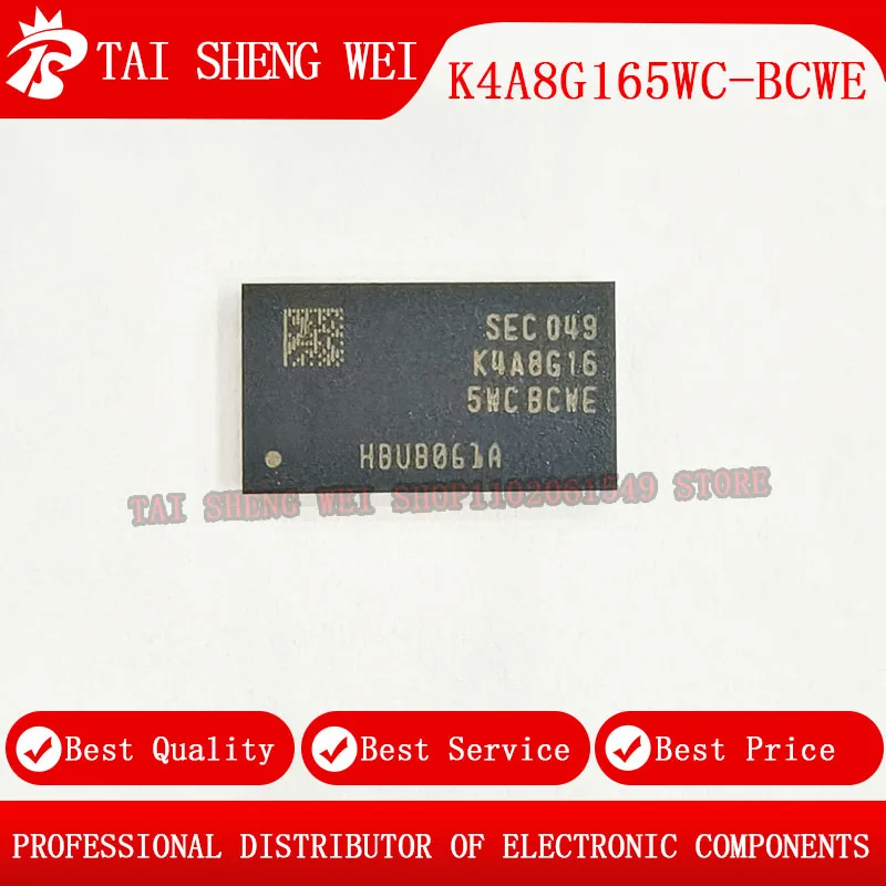 

2pcs K4A8G165WC-BCWE K4A8G165WC BCWE DDR4 BGA New Original