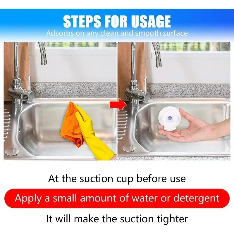 Suction Cup Smiley Sponge Holder Kitchen Sponge Holding Bracket Organizer Suction Cup Sink Kitchen Organizer 1pcs