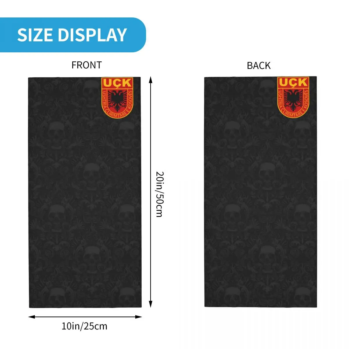 Cycling bandana cycling mask neck gaiter Uck Albanian Eagle Bandana Neck Gaiter Motocross Wrap Scarf Cycling Face Mask Hiking Unisex Adult Washable