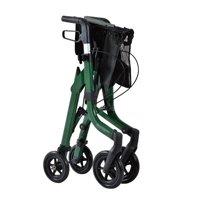 Rollator Walker with Seat, Comfortable Handles and Thick Backrest, Folding Walker for Seniors