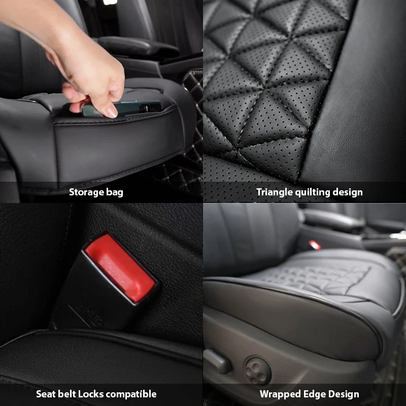 Neue Vordere Auto Sitz Abdeckung PU Leder Autos Sitzkissen Autos Sitz Schutz Universal Auto Stuhl Pad Matte Auto Zubehör – Detail 5