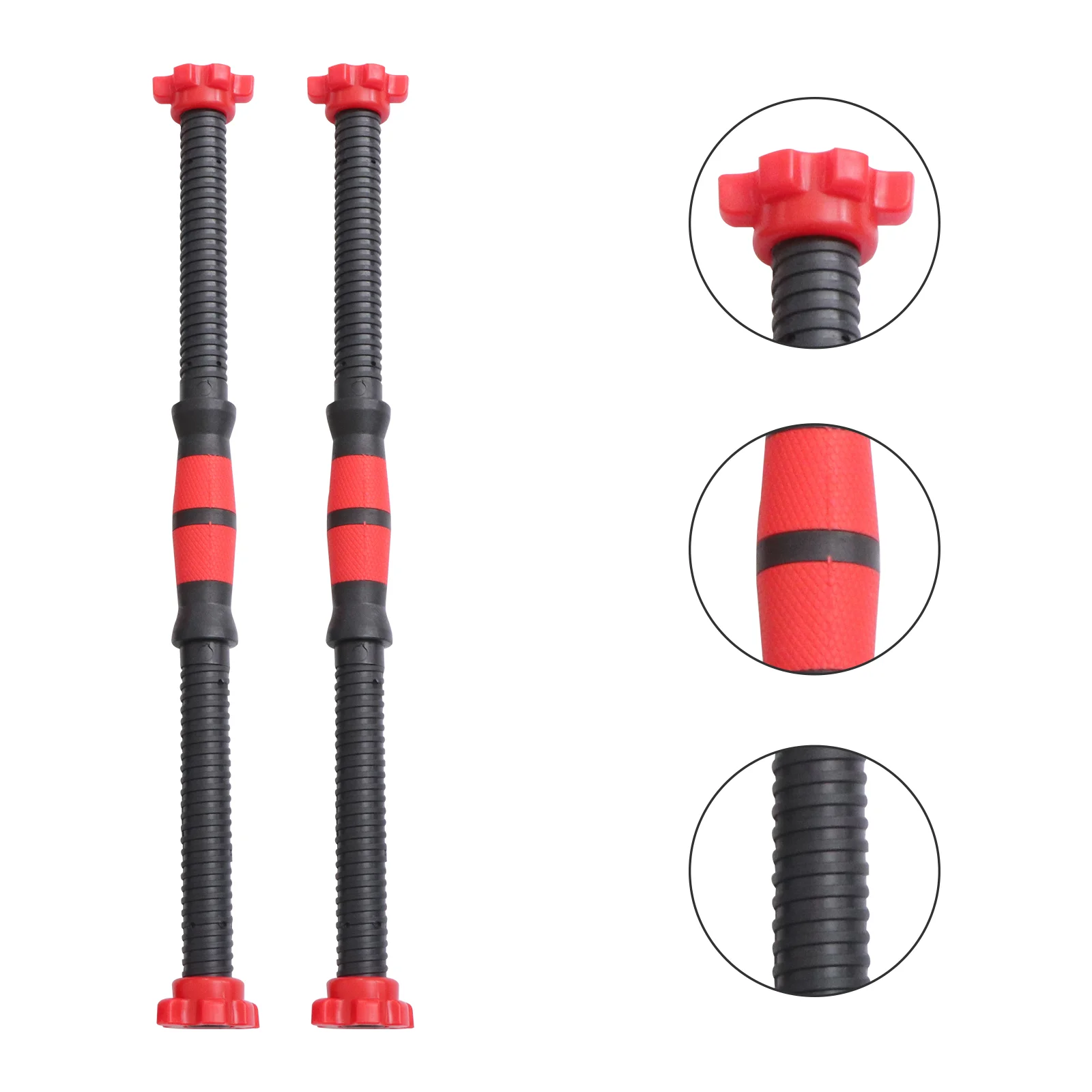 

2pcs 50cm Dumbbell Bars Dumbbell Handles Weight Lifting Spinlock Collar Set with 4pcs Nuts for Gym Barbells Dumbbell Bars