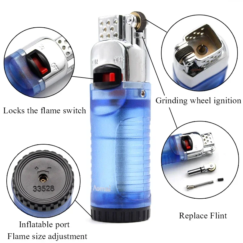 Refillable Butane Gas Lighter with Creative Floating Flame