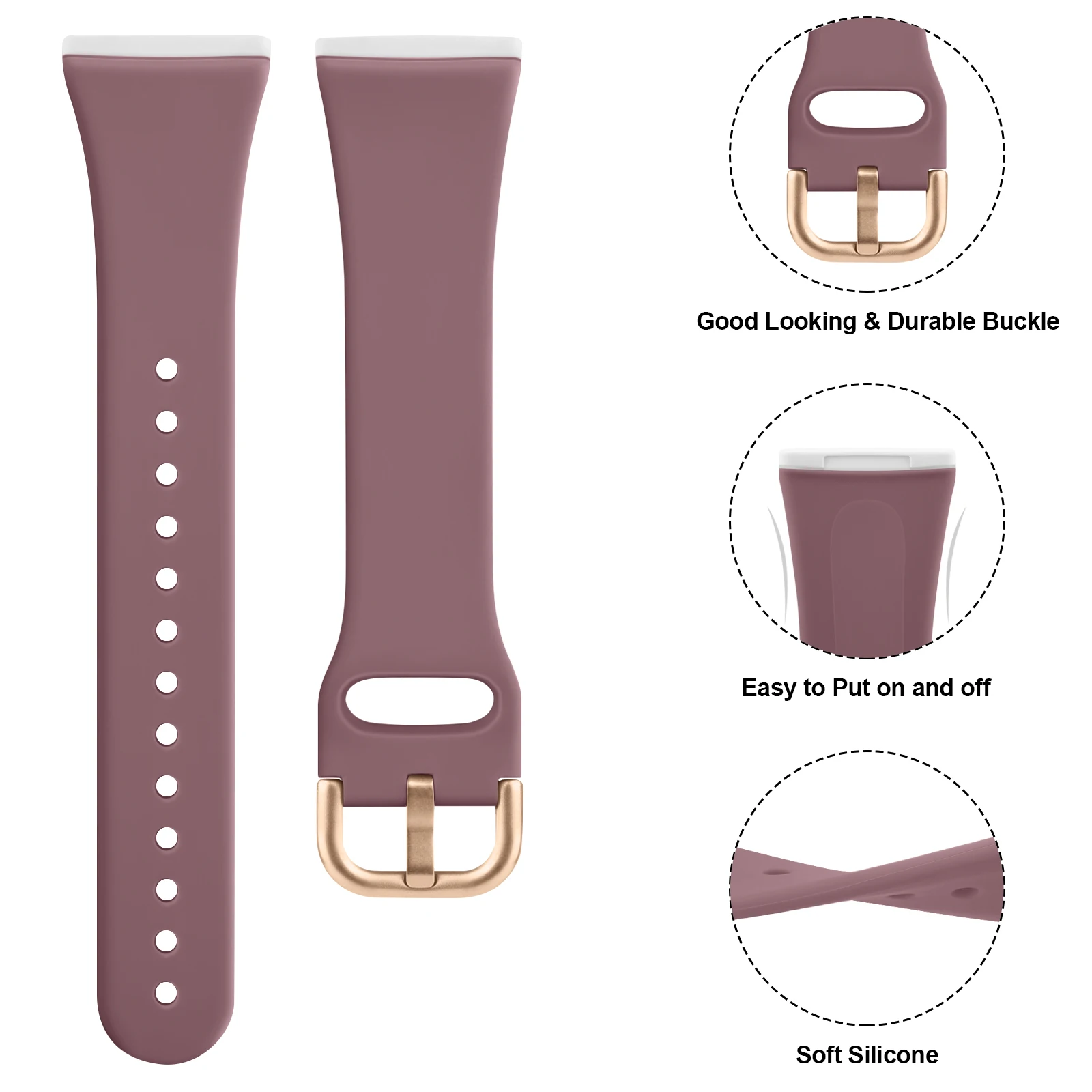 Silicone Slim Strap Band Bracelet Replacement