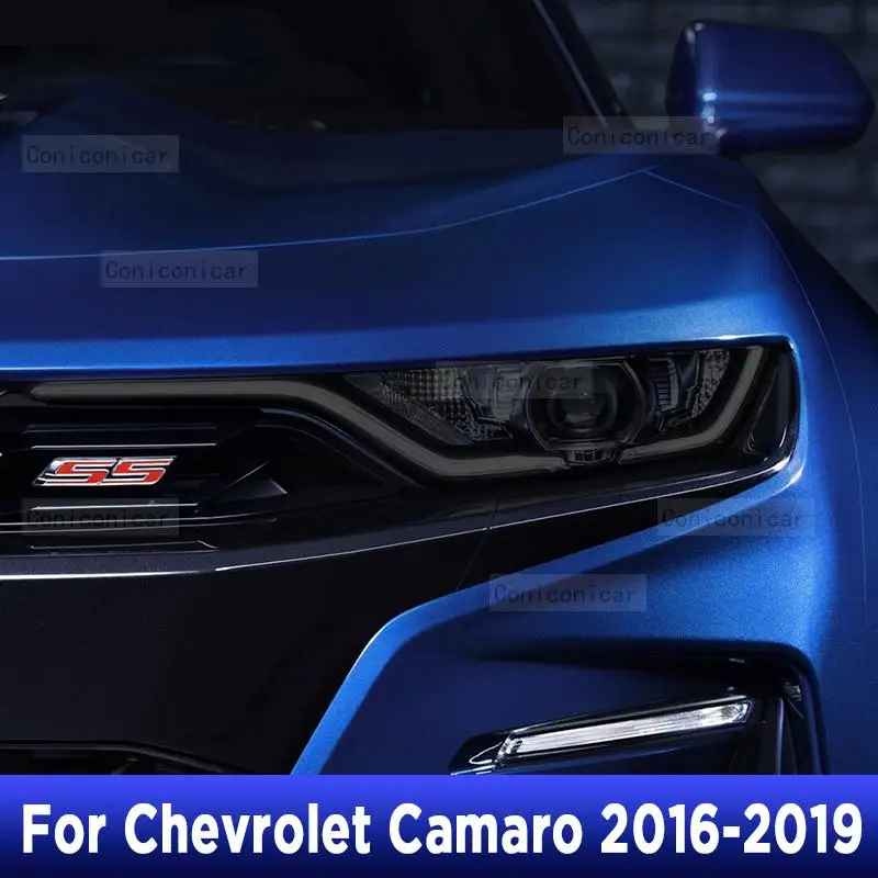 

2 шт., ТПУ наклейки для автомобильных фар Chevrolet Camaro 2016-2019