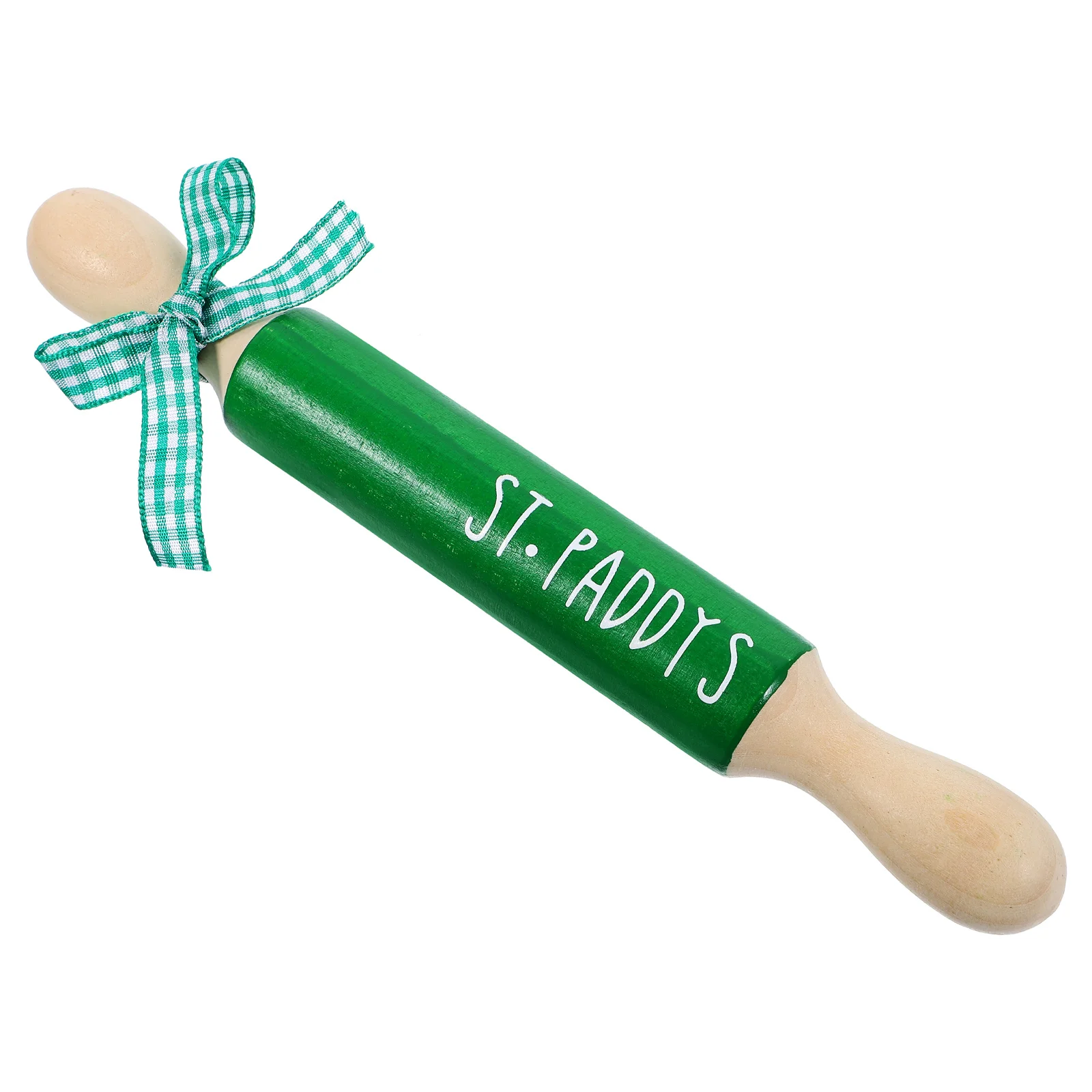 

Saint Patrick's Day Rolling Pin Tiered Tray Decor Mini Rolling Pin with Bow Decoration