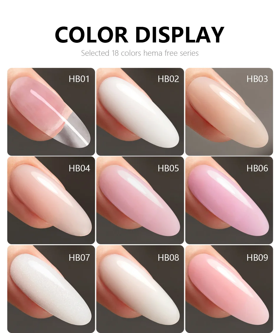 Description Picture 4 of itemCHUNSHU 15G Hema Free Extension Nail Gel Milky White Clear Pink Color Quickly Builder UV LED Hard Gel Nail Art Construction Tool