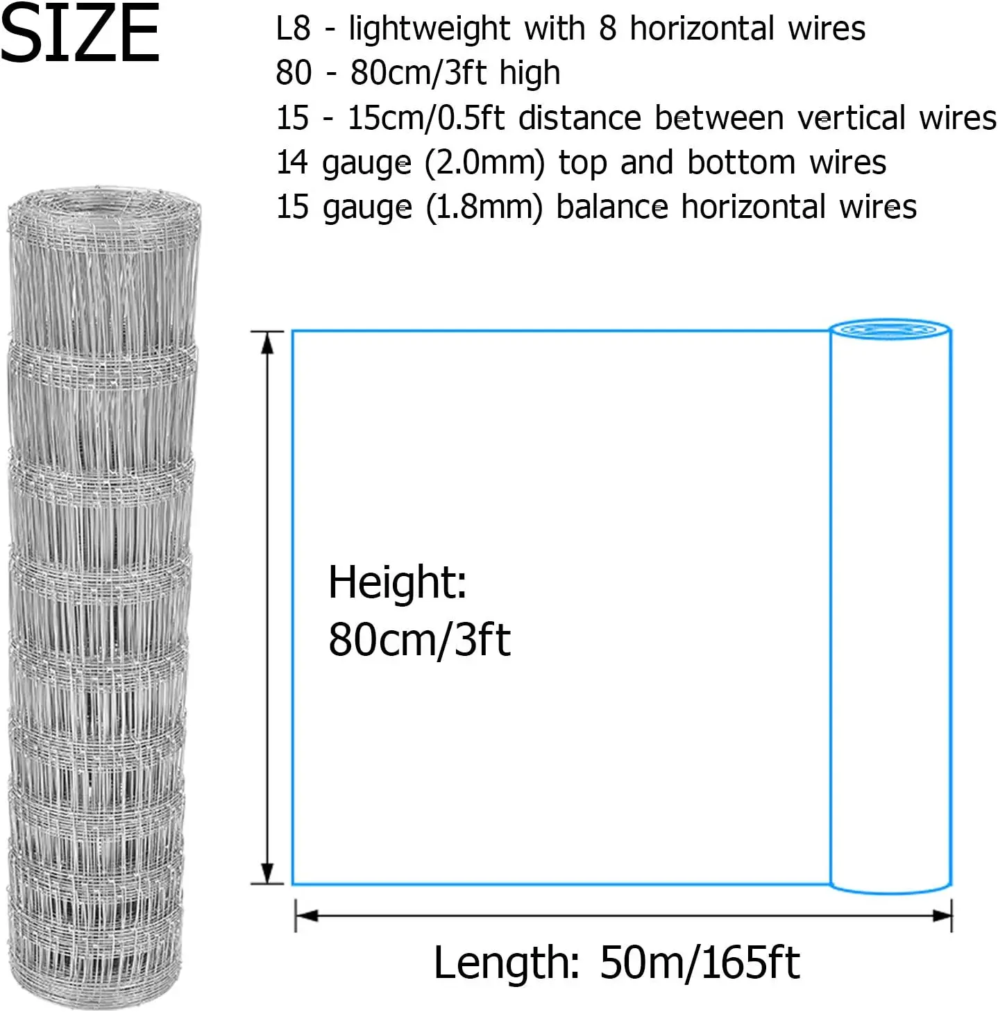 Galvanized-50mx900mm