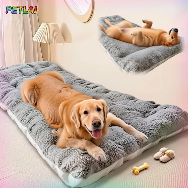 Tapis de couchage pour chien, grande taille, pour l'hiver, double face, pour Golden Retriever, anti-stress, pour garder au chaud 1