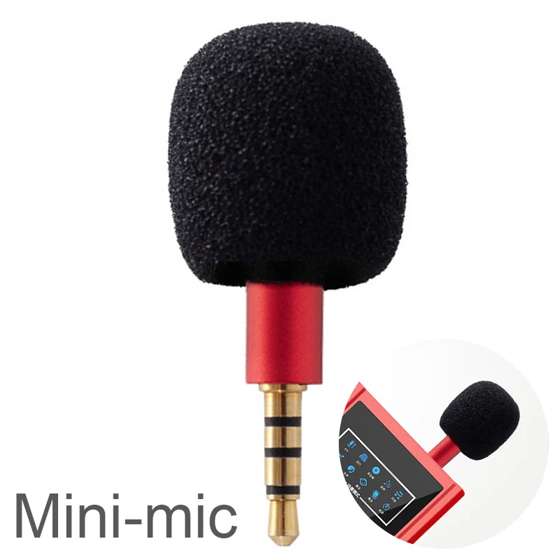 

Portable Mini Microphone 3.5mm Aux 4 Pole Metal Capacitance Mic for Mobile Phone Computer Laptop PC Recording Microphone