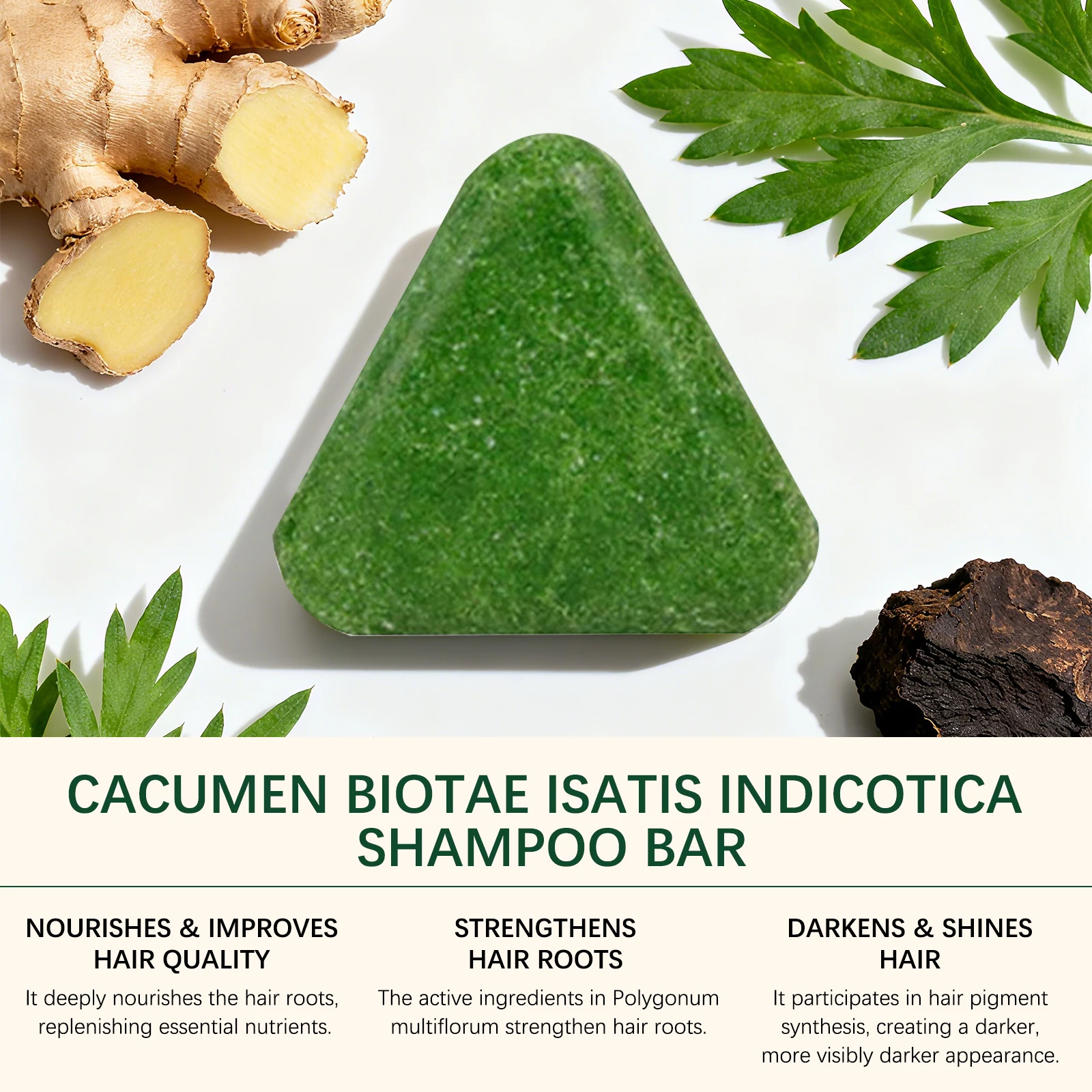 Shampoo Solido Naturale alle Erbe - Nutriente e Rinforzante, per Capelli Lisci e Lucenti, Controllo del Sebo con Delicati Estratti Vegetali. - immagine 2