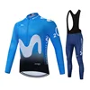 Movistar Breathable Ropa Ciclismo Hombre 2025 Team Triathlon Cycling Jersey Set MTB Long Sleeve Bicycle Bib Pants Set Bike Wear 3