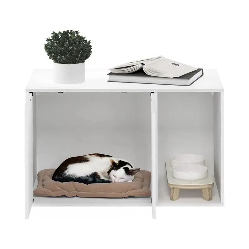 

Furinno 3 Peli Litter Box Enclosure, Solid White