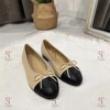 Women's Ballet Flats Shoes Plus Size EU 34-43 | Genuine Cow Leather Round Toe, Butterfly Decor Shallow Cut Comfortable Flats - H 1