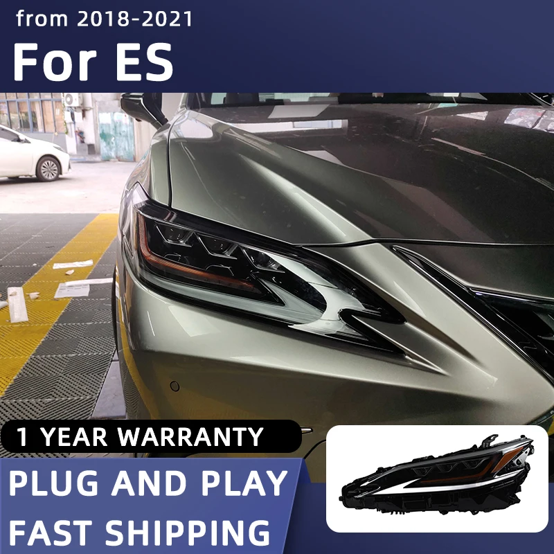 자동차 스타일링 헤드 라이트, 2018-2021 렉서스 Es200 ES260 ES300h DRL 신호 프로젝터 렌즈 자동차