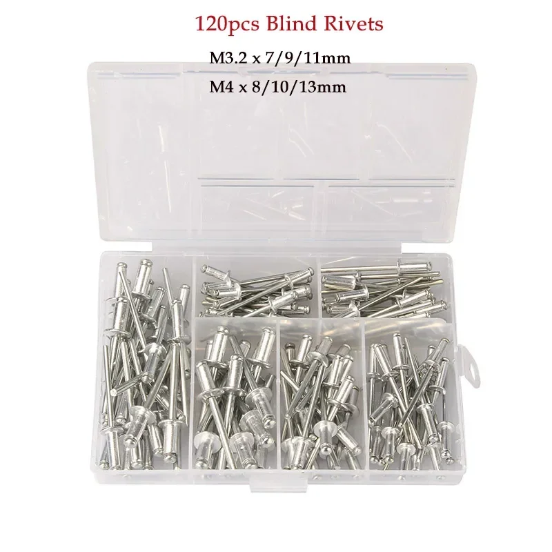 Heavy Duty Riveter Gun Set 380/200/120/60pcs Hand Riveter Set Blind Rivet Pliers Gun DIY Rivets Nut Automotive Tools rivet gun,rivet gun set,rivet nut tool