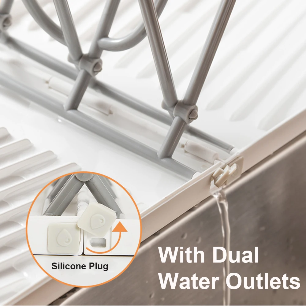 Foldable Baby Bottle Drying Rack with Tray Travel Baby Bottle Dryer Holder Space Saving Drying Rack for Bottles Accessories
