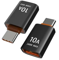 Dual USB C to USB Adapter Set - Type C Male to USB Female Converter for Data Transfer and Charging (USB A to C  2P)