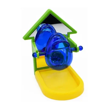 1PCS Pet Bird Toys For Parrots Bird Cage Feeder Foraging Intelligence Fun Training Leaking Food Props Random Color Accessories 5