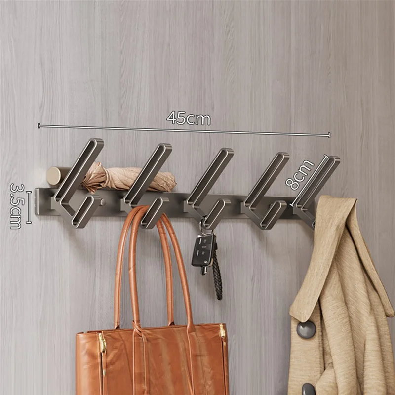 Hot Selling-Wall Hook Without Drill Hook Clothes Bathroom Toilet Space Aluminum Wall Door Hook,Wall Without Drill
