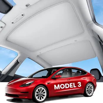 Sun Shades for Tesla Model 3+ Highland 2025 & Model Y – Ice Cloth Buckle Sunshade for Front/Rear Roof Glass and Skylight