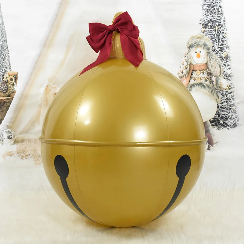 thumbnail image 1 of Bola inflable de Navidad para exteriores, 60 cm, decorada, PVC, bolas grandes, decoración para árboles de Navidad, juguete sin luz, regalo de Navidad, 1 of 5