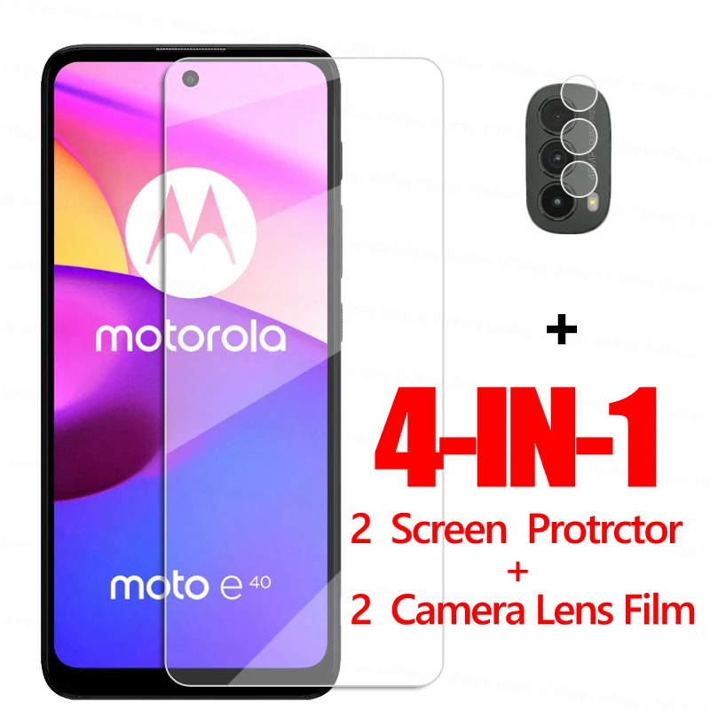 4IN1 Clear Glass For Motorola Moto E40 Glass Screen Protector