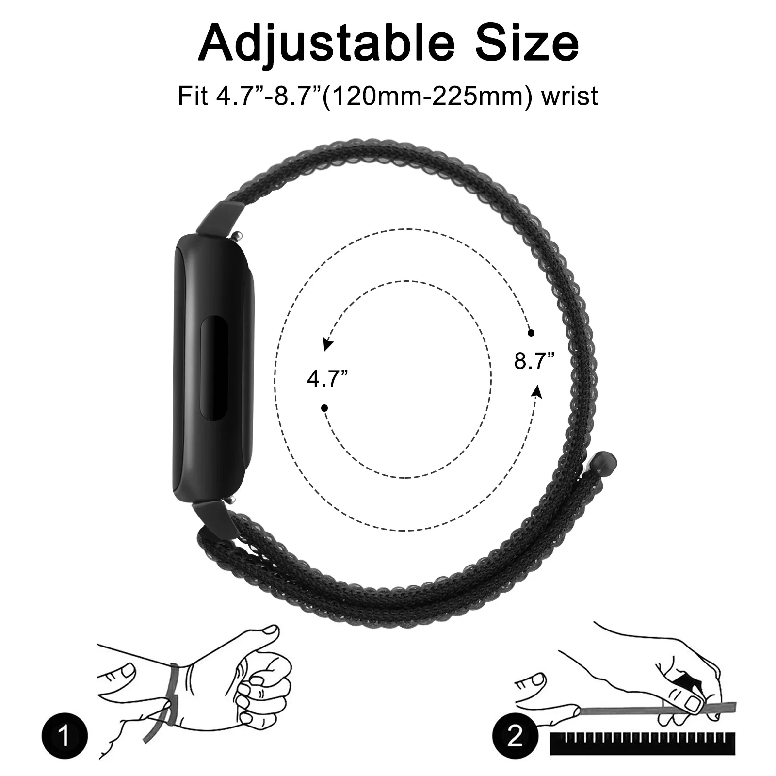 Breathable Nylon Loop Adjustable Sports Wristband Accessory
