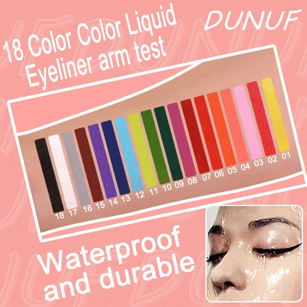 Colorful Liquid Eyeliner Quick Dry Waterproof Eye Pencil Long Lasting Eyes Cosmetic Blue Green Glitter Eye Showdow Makeup Tools liquid eyeliner,eyeliner pencil,eyeshadow eyeliner