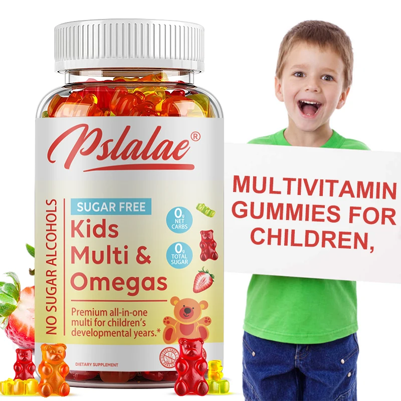 KidsMultivitaminGummieswithVitaminsCDB6ZincFlaxseedOilOmega
