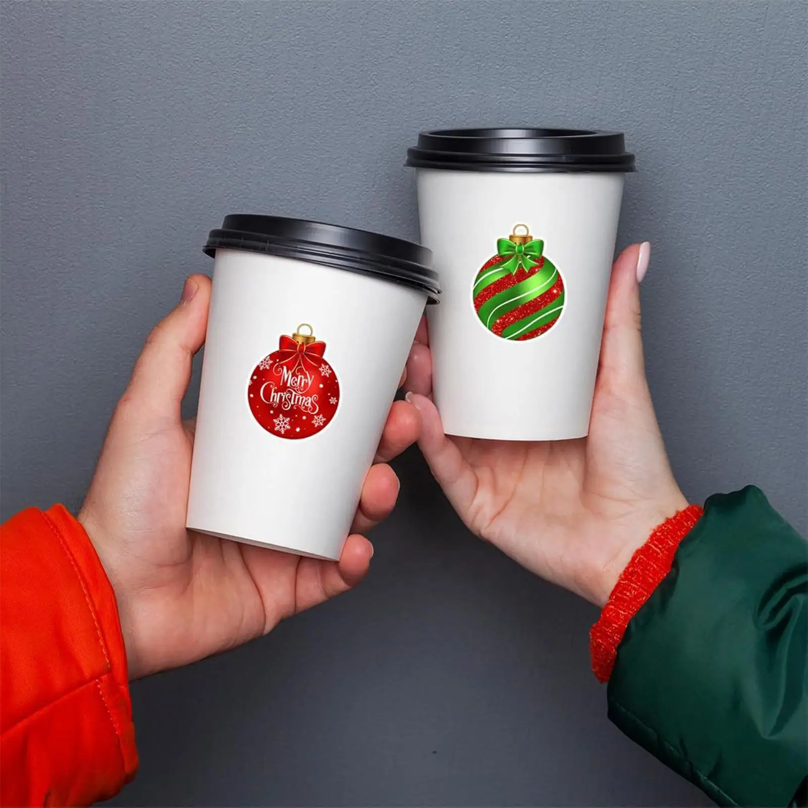 Christmas Stickers For Cards 500 Pieces Self-Adhesive Decals Christmas Tags Stickers Wrapping Label For Scrapbook Stationery