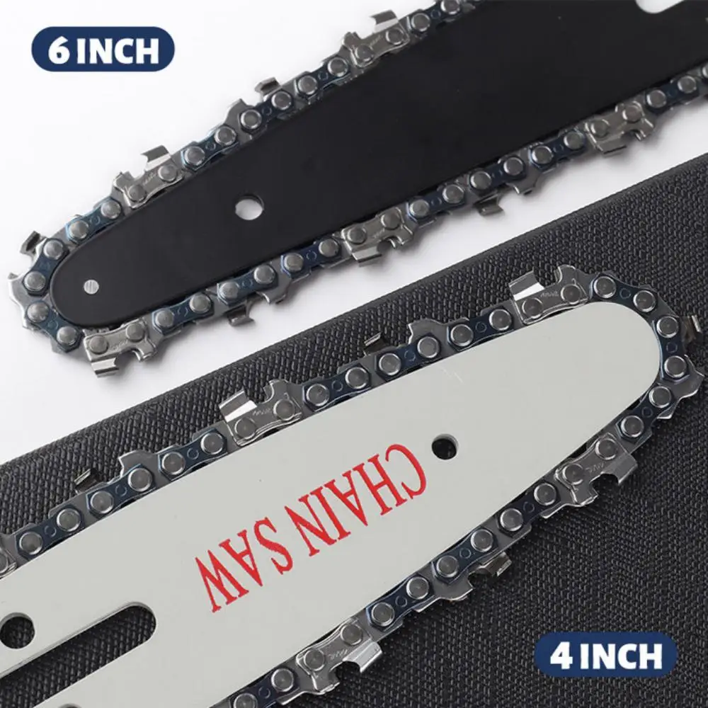4/6 Inch Chain, Home Cordless Electric Chain Saw Accessories, Replacement Chain/Guide Rail For Pruning Saw, Tree Cutting Tools 4