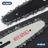 4/6 Inch Chain, Home Cordless Electric Chain Saw Accessories, Replacement Chain/Guide Rail For Pruning Saw, Tree Cutting Tools 4